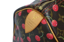 画像をギャラリービューアに読み込む, 極美品 LOUIS VUITTON ルイヴィトン スピーディ25 ハンドバッグ M95009 モノグラム チェリー ブラウン 村上隆 中古 4b009466