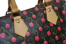 画像をギャラリービューアに読み込む, 極美品 LOUIS VUITTON ルイヴィトン スピーディ25 ハンドバッグ M95009 モノグラム チェリー ブラウン 村上隆 中古 4b009466