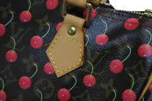 画像をギャラリービューアに読み込む, 極美品 LOUIS VUITTON ルイヴィトン スピーディ25 ハンドバッグ M95009 モノグラム チェリー ブラウン 村上隆 中古 4b009466