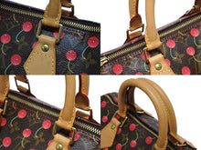 画像をギャラリービューアに読み込む, 極美品 LOUIS VUITTON ルイヴィトン スピーディ25 ハンドバッグ M95009 モノグラム チェリー ブラウン 村上隆 中古 4b009466
