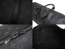 画像をギャラリービューアに読み込む, 新品同様 LOUIS VUITTON ルイヴィトン キーポル バンドリエール55 ボストンバッグ M40605 モノグラムエクリプス 中古 4b009470