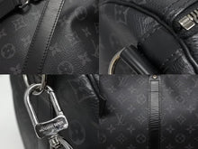 画像をギャラリービューアに読み込む, 新品同様 LOUIS VUITTON ルイヴィトン キーポル バンドリエール55 ボストンバッグ M40605 モノグラムエクリプス 中古 4b009470