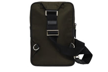 画像をギャラリービューアに読み込む, 新品同様 PRADA プラダ ONE SHOULDER BACKPACK ワンショルダーバックパック トライアングルロゴ ナイロン レザー カーキ ブラック 中古 4b009471
