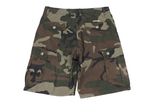 極美品 CHROME HEARTS クロムハーツ Devil Dog Shorts デビルドッグ カーゴショーツ サイズ31 CHクロスパッチ カモフラ柄 中古 4b009472