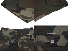 画像をギャラリービューアに読み込む, 極美品 CHROME HEARTS クロムハーツ Devil Dog Shorts デビルドッグ カーゴショーツ サイズ31 CHクロスパッチ カモフラ柄 中古 4b009472