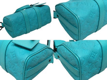 画像をギャラリービューアに読み込む, 極美品 LOUIS VUITTON ルイヴィトン ハンドバッグ バンドリエール25 M11996 モノグラム トリヨン レザー ブルー 中古 4b009475