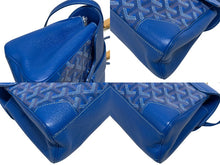 画像をギャラリービューアに読み込む, 極美品 GOYARD ゴヤール サイゴン ミニ ソフトバッグ 2WAY ハンドバッグ SAIGONMINTY09CL09P ブルー シルバー金具 中古 4b009476