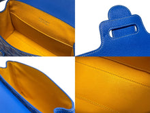 画像をギャラリービューアに読み込む, 極美品 GOYARD ゴヤール サイゴン ミニ ソフトバッグ 2WAY ハンドバッグ SAIGONMINTY09CL09P ブルー シルバー金具 中古 4b009476