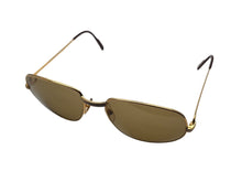 画像をギャラリービューアに読み込む, CARTIER カルティエ オーバル サングラス アイウェア サイズ130 トリニティ ゴールド GP 美品 中古 4b009478