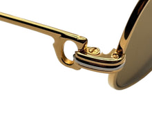 画像をギャラリービューアに読み込む, CARTIER カルティエ オーバル サングラス アイウェア サイズ130 トリニティ ゴールド GP 美品 中古 4b009478