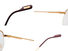 画像をギャラリービューアに読み込む, 極美品 CARTIER カルティエ サングラス メガネ サイズ53□18 135 ボルドー クリア ゴールド シルバー メタル GP 中古 4b009479