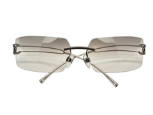 画像をギャラリービューアに読み込む, 極美品 CHANEL シャネル リムレス サングラス 4051-B c.193/6I サイズ74□12 120 ココマーク ラインストーン クリア シルバー 中古 4b009482