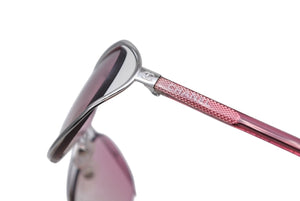 極美品 CHANEL シャネル サングラス アイウェア 4020 c.146/58 サイズ61□15 125 ココマーク ピンク シルバー 中古 4b009483