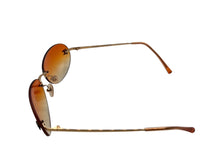 画像をギャラリービューアに読み込む, CHANEL シャネル リムレス サングラス 4013 c.125/56 サイズ59□16 130 ココマーク オレンジ ゴールド 良品 中古 4b009484