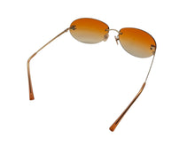 画像をギャラリービューアに読み込む, CHANEL シャネル リムレス サングラス 4013 c.125/56 サイズ59□16 130 ココマーク オレンジ ゴールド 良品 中古 4b009484