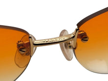 画像をギャラリービューアに読み込む, CHANEL シャネル リムレス サングラス 4013 c.125/56 サイズ59□16 130 ココマーク オレンジ ゴールド 良品 中古 4b009484