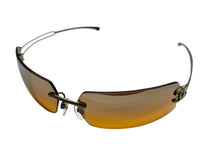 画像をギャラリービューアに読み込む, CHANEL シャネル リムレス サングラス アイウェア ココマーク スクエア ブラウン ゴールド 美品 中古 4b009485