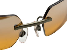 画像をギャラリービューアに読み込む, CHANEL シャネル リムレス サングラス アイウェア ココマーク スクエア ブラウン ゴールド 美品 中古 4b009485