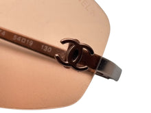 画像をギャラリービューアに読み込む, CHANEL シャネル リムレス サングラス 4002 c.116/74 サイズ54□19 130 ココマーク オレンジ ブロンズ 美品 中古 4b009486