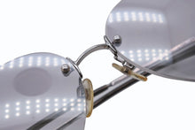 画像をギャラリービューアに読み込む, 極美品 CHANEL シャネル リムレス サングラス アイウェア 2051 c.124 サイズ54□16 130 ココマーク グレー シルバー 中古 4b009487