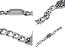 Load image into Gallery viewer, CHANEL シャネル PREMIERE M プルミエール M 腕時計 H0452 黒文字盤 クォーツ シルバー ステンレス 美品 中古 4b009490