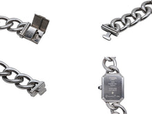 Load image into Gallery viewer, CHANEL シャネル PREMIERE M プルミエール M 腕時計 H0452 黒文字盤 クォーツ シルバー ステンレス 美品 中古 4b009490