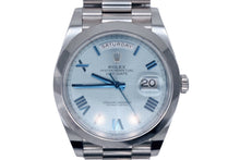 画像をギャラリービューアに読み込む, 極美品 ロレックス ROLEX デイデイト 40 228206 16年ギャラ ブライト プラチナ文字盤 中古 4b009498