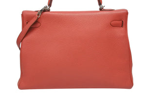 HERMES エルメス KELLY ケリー 35 2WAY ハンドバッグ 内縫い トゴ ルビー シルバー金具 ◻︎N刻印 (2010年製) 美品 中古 4b009503