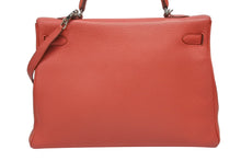 画像をギャラリービューアに読み込む, HERMES エルメス KELLY ケリー 35 2WAY ハンドバッグ 内縫い トゴ ルビー シルバー金具 ◻︎N刻印 (2010年製) 美品 中古 4b009503