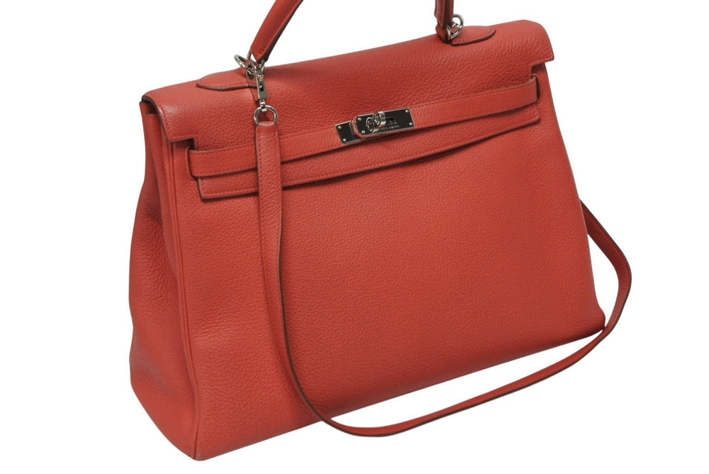 HERMES エルメス KELLY ケリー 35 2WAY ハンドバッグ 内縫い トゴ ルビー シルバー金具 ◻︎N刻印 (2010年製) 美品 中古 4b009503