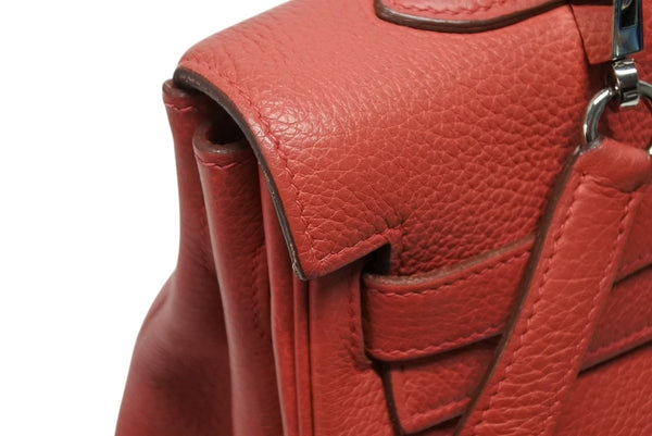 HERMES エルメス KELLY ケリー 35 2WAY ハンドバッグ 内縫い トゴ ルビー シルバー金具 ◻︎N刻印 (2010年製) 美品 中古 4b009503