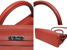画像をギャラリービューアに読み込む, HERMES エルメス KELLY ケリー 35 2WAY ハンドバッグ 内縫い トゴ ルビー シルバー金具 ◻︎N刻印 (2010年製) 美品 中古 4b009503