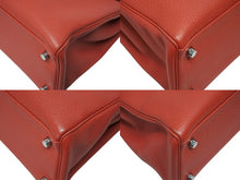 画像をギャラリービューアに読み込む, HERMES エルメス KELLY ケリー 35 2WAY ハンドバッグ 内縫い トゴ ルビー シルバー金具 ◻︎N刻印 (2010年製) 美品 中古 4b009503