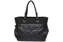 画像をギャラリービューアに読み込む, 新品同様 CHANEL シャネル パリビアリッツ トートバッグMM ココマーク A34209 コーティングキャンバス レザー シルバー金具 中古 4b009506