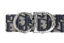 画像をギャラリービューアに読み込む, 新品同様 DIOR ディオール オブリーク CD ベルトバックル リバーシブル ベルトストラップ 90736 グレー ネイビー サイズ90/36 中古 4b009528