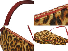 画像をギャラリービューアに読み込む, 極美品 Christian Dior クリスチャンディオール サドルポーチ アクセサリーポーチ レオパード柄 ハラコ レザー ガリアーノ期 中古 4b009537