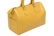 画像をギャラリービューアに読み込む, LOUIS VUITTON ルイヴィトン スピーディ25 ハンドバッグ ボストンバッグ M43019 エピレザー イエロー ゴールド金具 美品 中古 4b009538