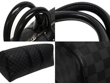 画像をギャラリービューアに読み込む, LOUIS VUITTON ルイヴィトン ボストン キーポルバンドリエール45 ダミエグラフィット N41418 ブラック シルバー金具 美品 中古 4b009539