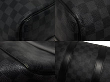 画像をギャラリービューアに読み込む, LOUIS VUITTON ルイヴィトン ボストン キーポルバンドリエール45 ダミエグラフィット N41418 ブラック シルバー金具 美品 中古 4b009539