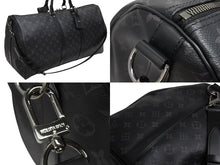 画像をギャラリービューアに読み込む, 新品同様 LOUIS VUITTON ルイヴィトン キーポル バンドリエール55 ボストンバッグ M40605 モノグラムエクリプス 中古 4b009540