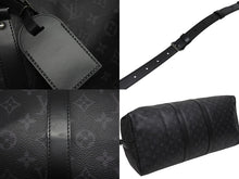 画像をギャラリービューアに読み込む, 新品同様 LOUIS VUITTON ルイヴィトン キーポル バンドリエール55 ボストンバッグ M40605 モノグラムエクリプス 中古 4b009540
