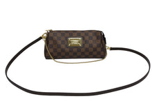 画像をギャラリービューアに読み込む, 極美品 LOUIS VUITTON ルイヴィトン エヴァ ショルダーバッグ N55213 ダミエ エベヌ ブラウン ゴールド金具 中古 4b009545