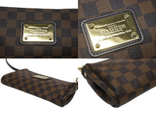 画像をギャラリービューアに読み込む, 極美品 LOUIS VUITTON ルイヴィトン エヴァ ショルダーバッグ N55213 ダミエ エベヌ ブラウン ゴールド金具 中古 4b009545