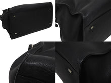 Load image into Gallery viewer, THE ROW ザロウ マルゴー15 ハンドバッグ ブラック レザー シルバー金具 美品 中古 4b009547