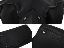 Load image into Gallery viewer, THE ROW ザロウ マルゴー15 ハンドバッグ ブラック レザー シルバー金具 美品 中古 4b009547