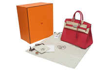 画像をギャラリービューアに読み込む, 新品未使用 HERMES エルメス ハンドバッグ K刻印 バーキン25 ヴォースイフト フランボワーズ シルバー金具 中古 4b009549