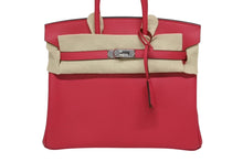 画像をギャラリービューアに読み込む, 新品未使用 HERMES エルメス ハンドバッグ K刻印 バーキン25 ヴォースイフト フランボワーズ シルバー金具 中古 4b009549