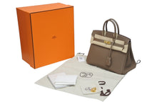 画像をギャラリービューアに読み込む, 新品同様 HERMES エルメス バーキン25 トゴ ハンドバッグ U刻印 エトゥープ ゴールド金具 中古 4b009550