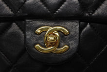 画像をギャラリービューアに読み込む, 極美品 CHANEL シャネル ミニマトラッセ チェーンショルダーバッグ ココマーク 1番台 ラムレザー ブラック ゴールド金具 中古 4b009553