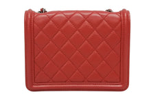 画像をギャラリービューアに読み込む, 極美品 CHANEL シャネル マトラッセ ボーイシャネル ボーイブリック ショルダーバッグ ラムスキン レッド アンティークシルバー金具 中古 4b009554